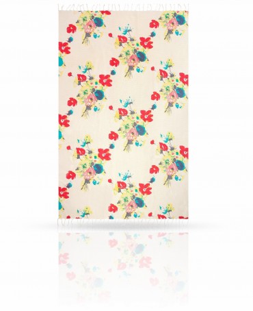 Палантин Женский S30-BRUSH.FLOWER/WHITE